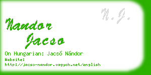 nandor jacso business card