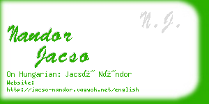 nandor jacso business card